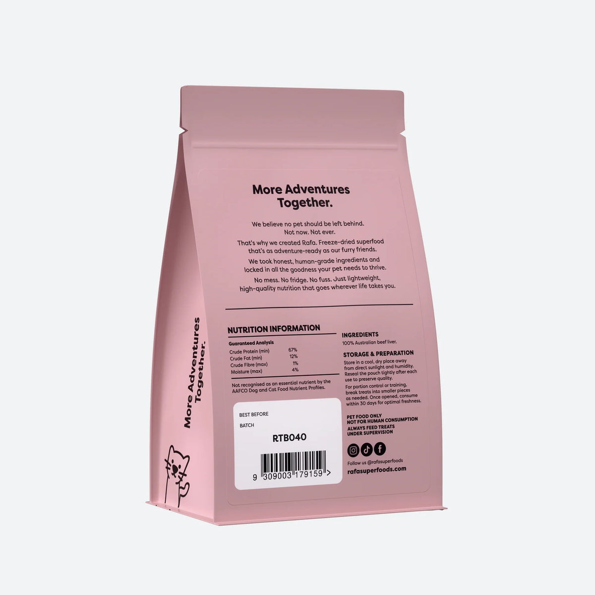 RAFA Freeze-Dried Beef Liver 90g