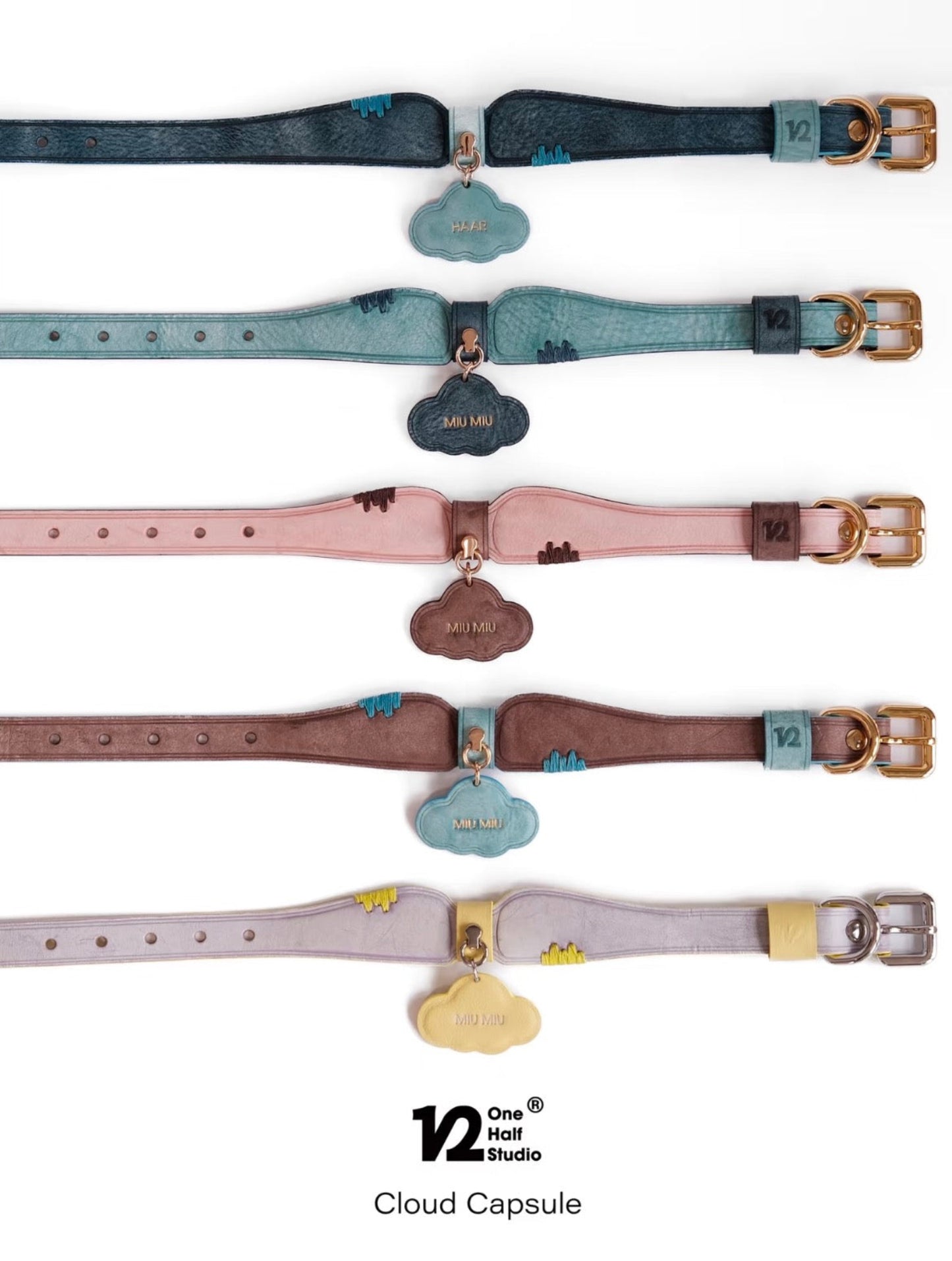 The Cloud Capsule Leather Pet Collar