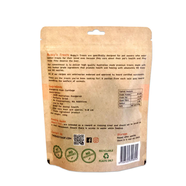 Bugsy's 脱水健康零食 肌腱膝盖软骨 100g