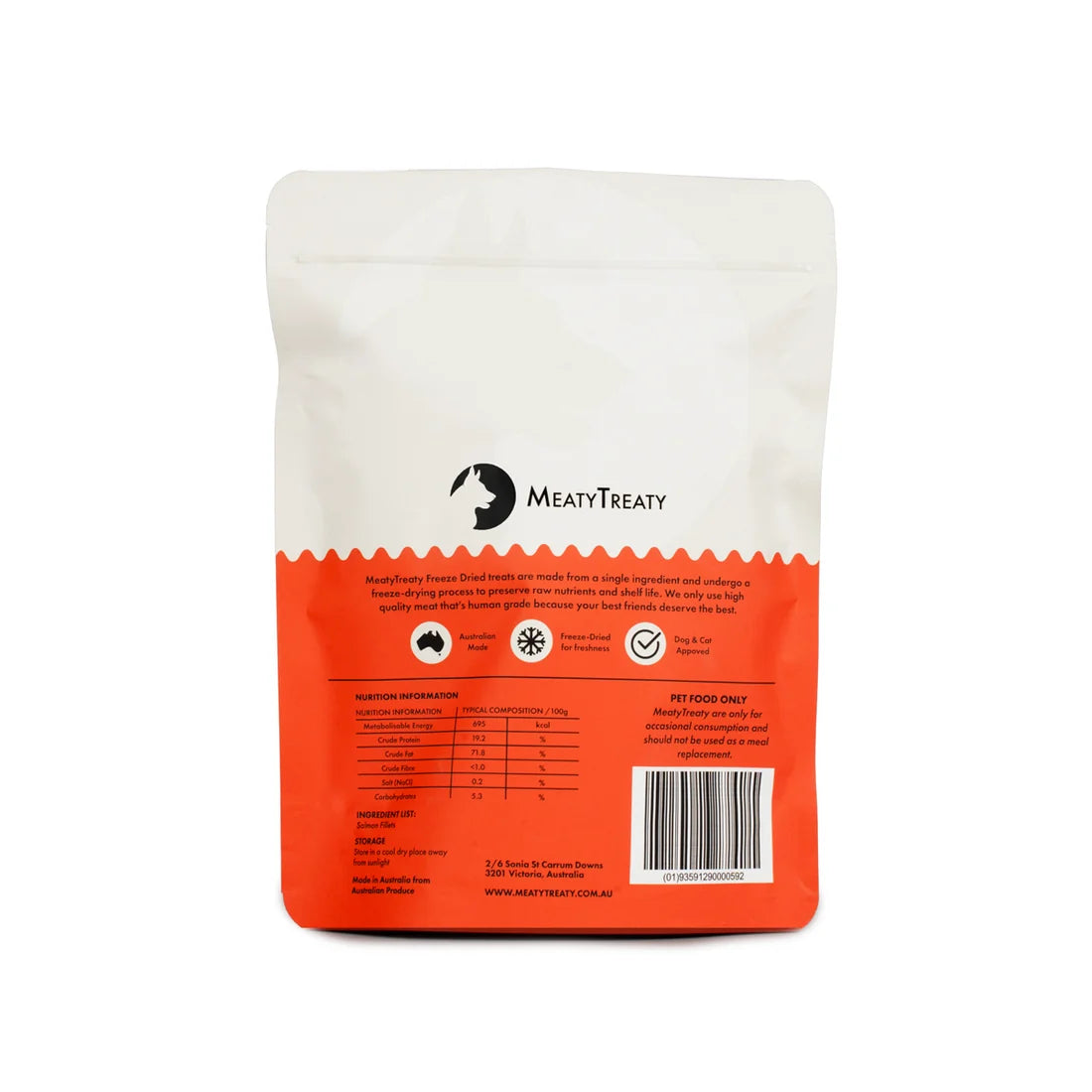 MeatyTreaty Freeze Dried Salmon Fillet 80g