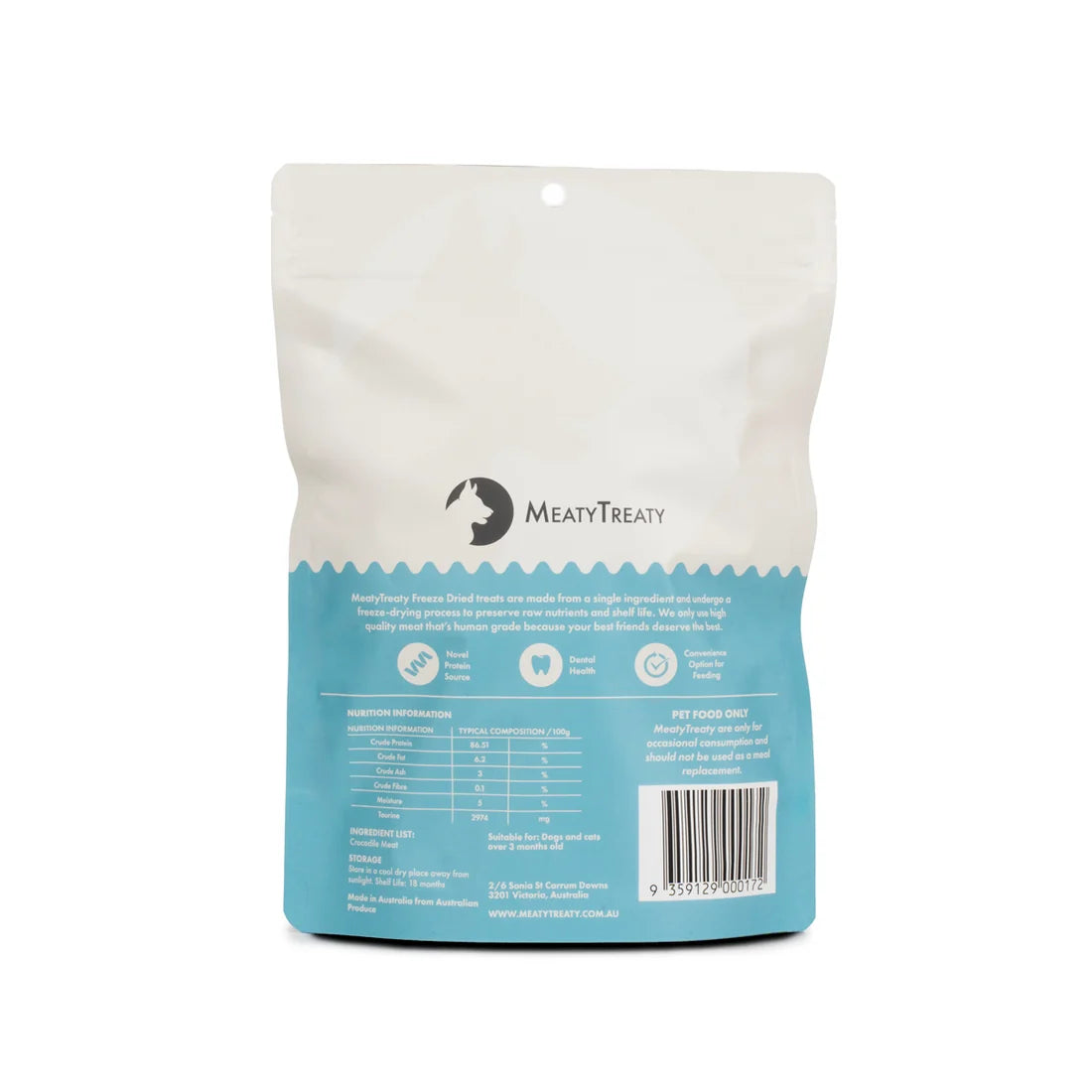 MeatyTreaty Freeze Dried Crocodile 50g