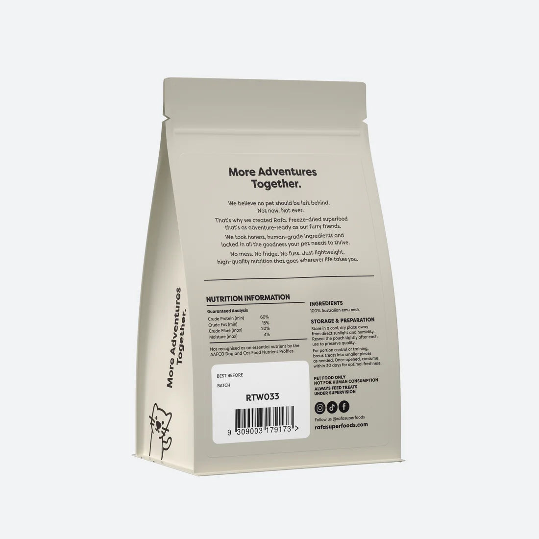 RAFA Freeze-Dried Emu Neck 50g