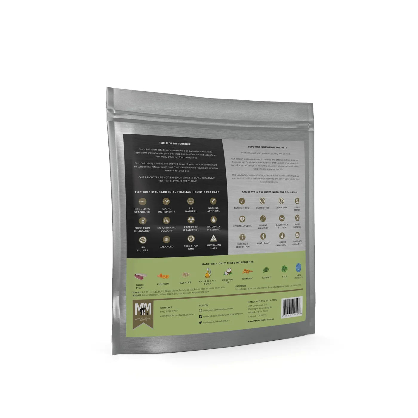 MFM 单蛋白鸭粮无谷物无麸质猫干粮 2.5 千克