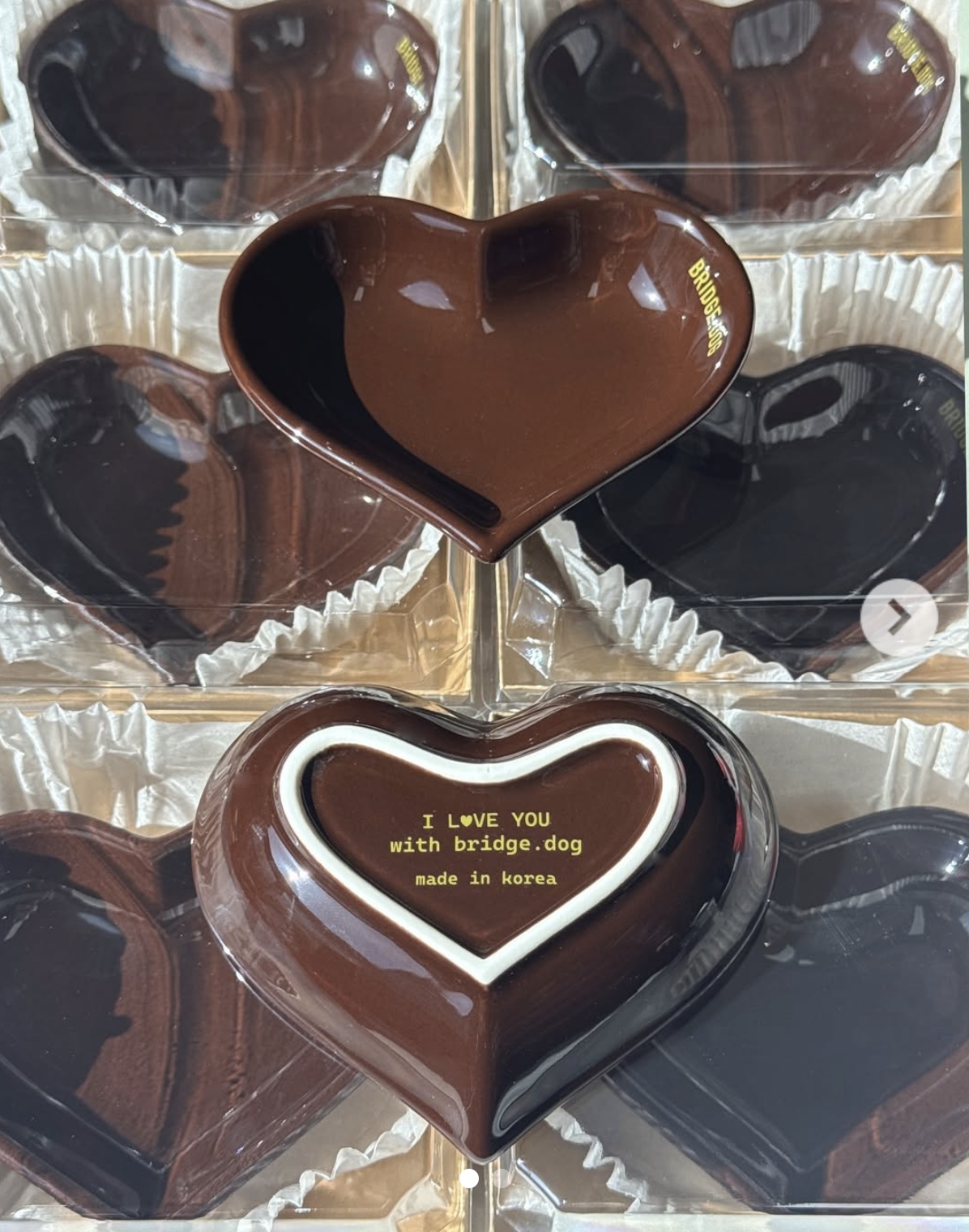 Bridge Dog Heart Dish Dubai Chocolate Edition