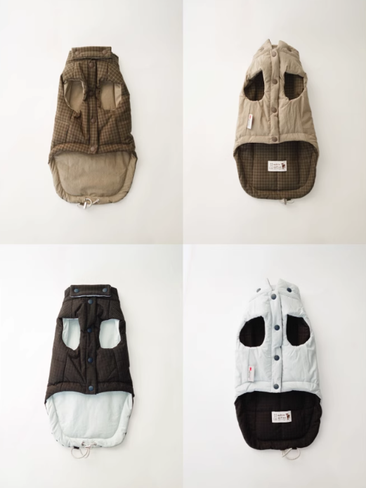 Achin Action Plaid 3M Cotton-Padded Vest Brown