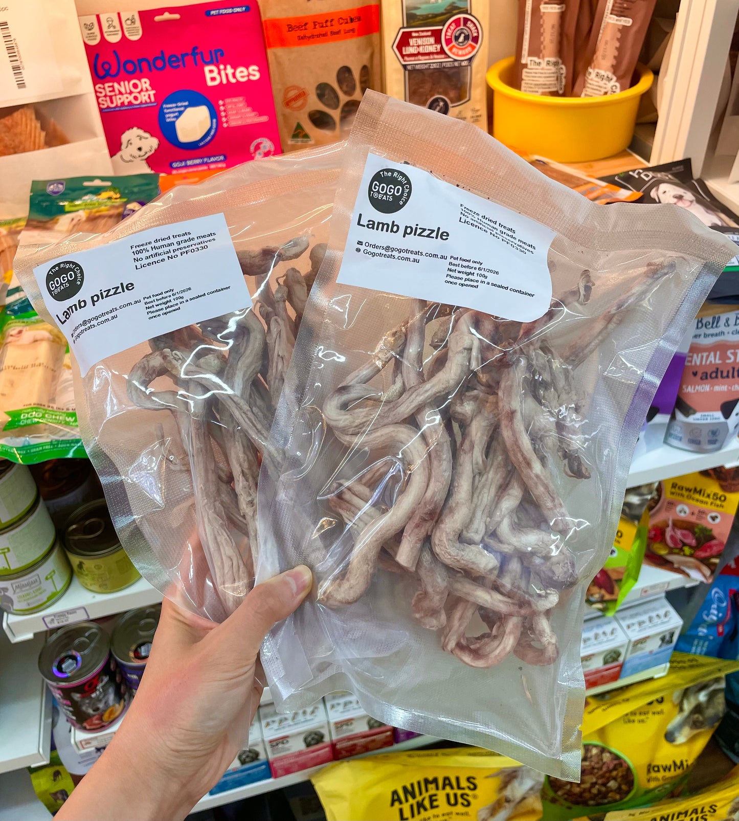 GoGoTreats Freeze-Dried Lamb Pizzle 100g