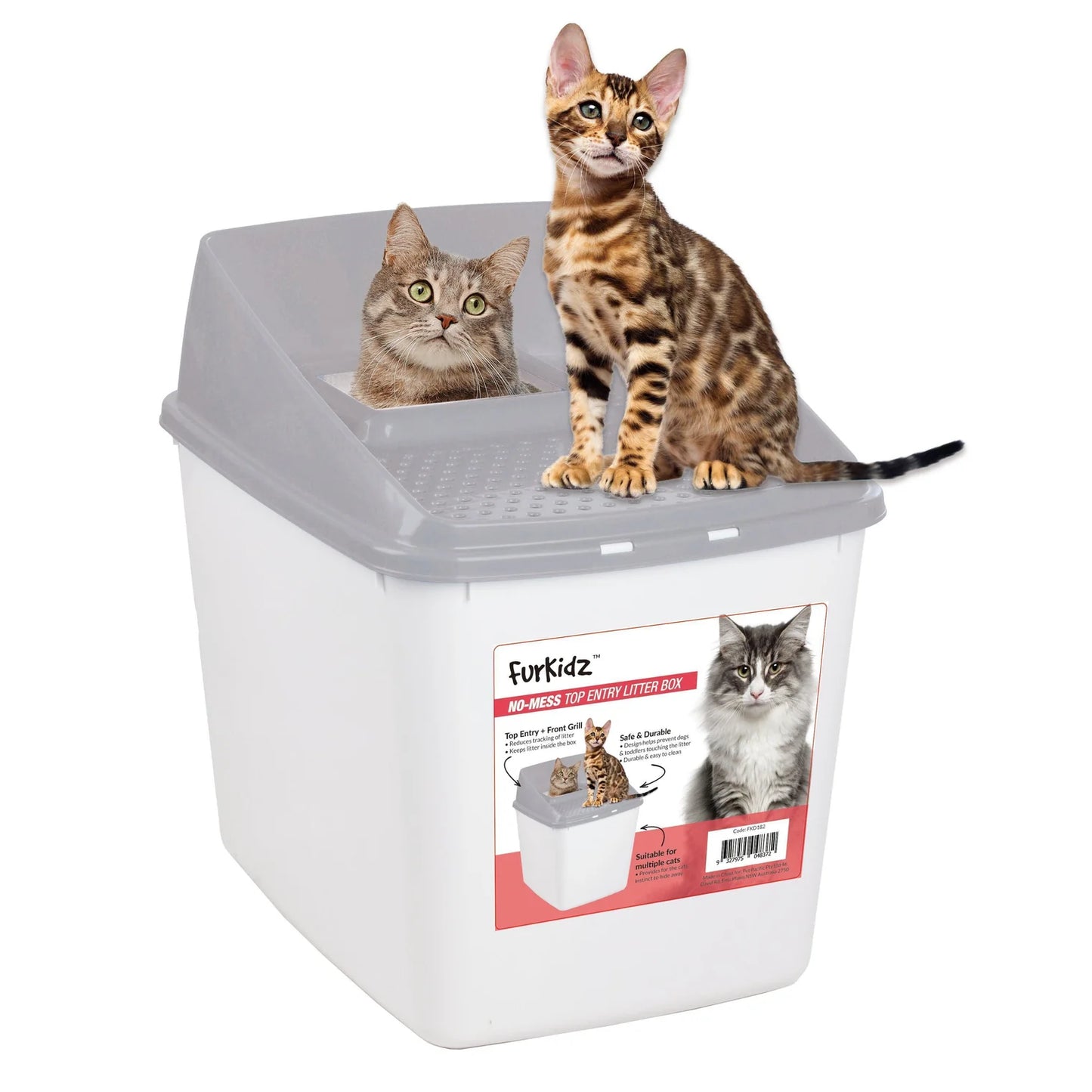 Furkidz No Mess Covered Litter Box
