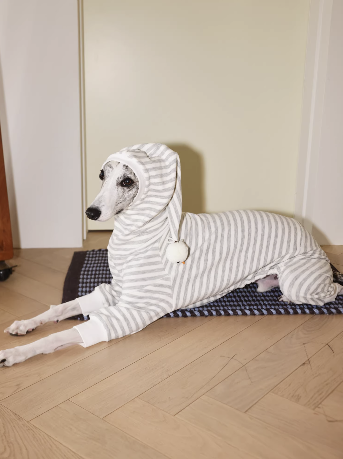 Snowman Striped  Hoody Romper