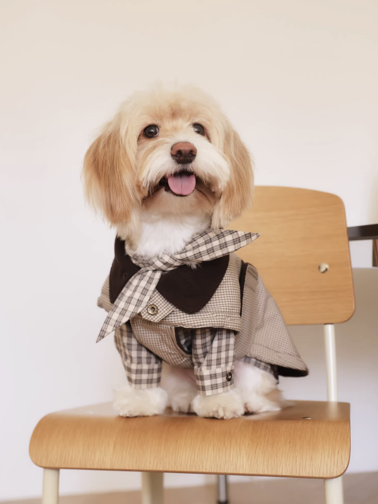 Plaid Colour-Block Fleece Vest