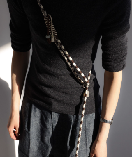 Diamond Lattice Braided Leash with Beads