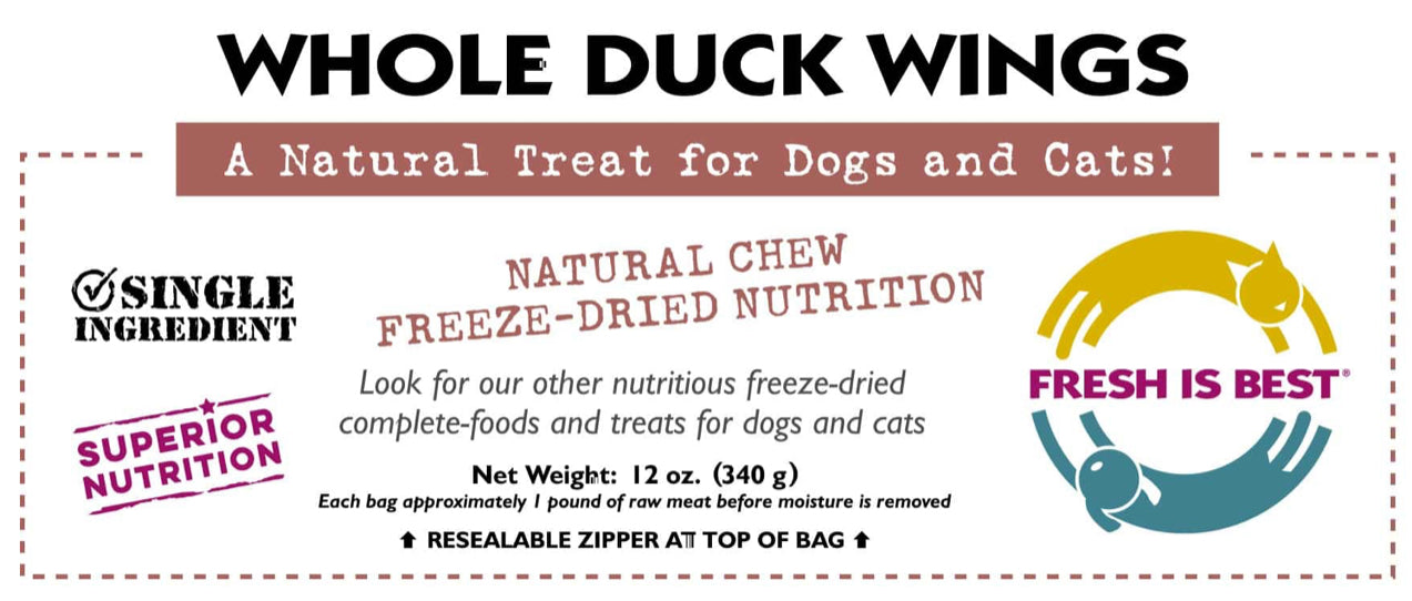 FIB Freeze-Dried Whole Duck Wings 340g