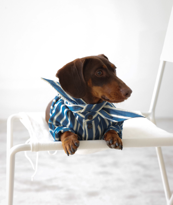 Cotton&Linen Striped Blouse with Bow