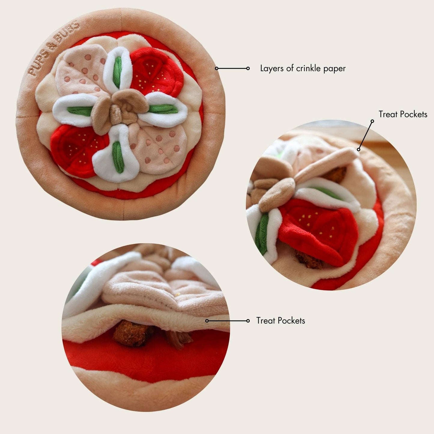 Pepperoni Pizza Snuffle Mat | Multi Layered