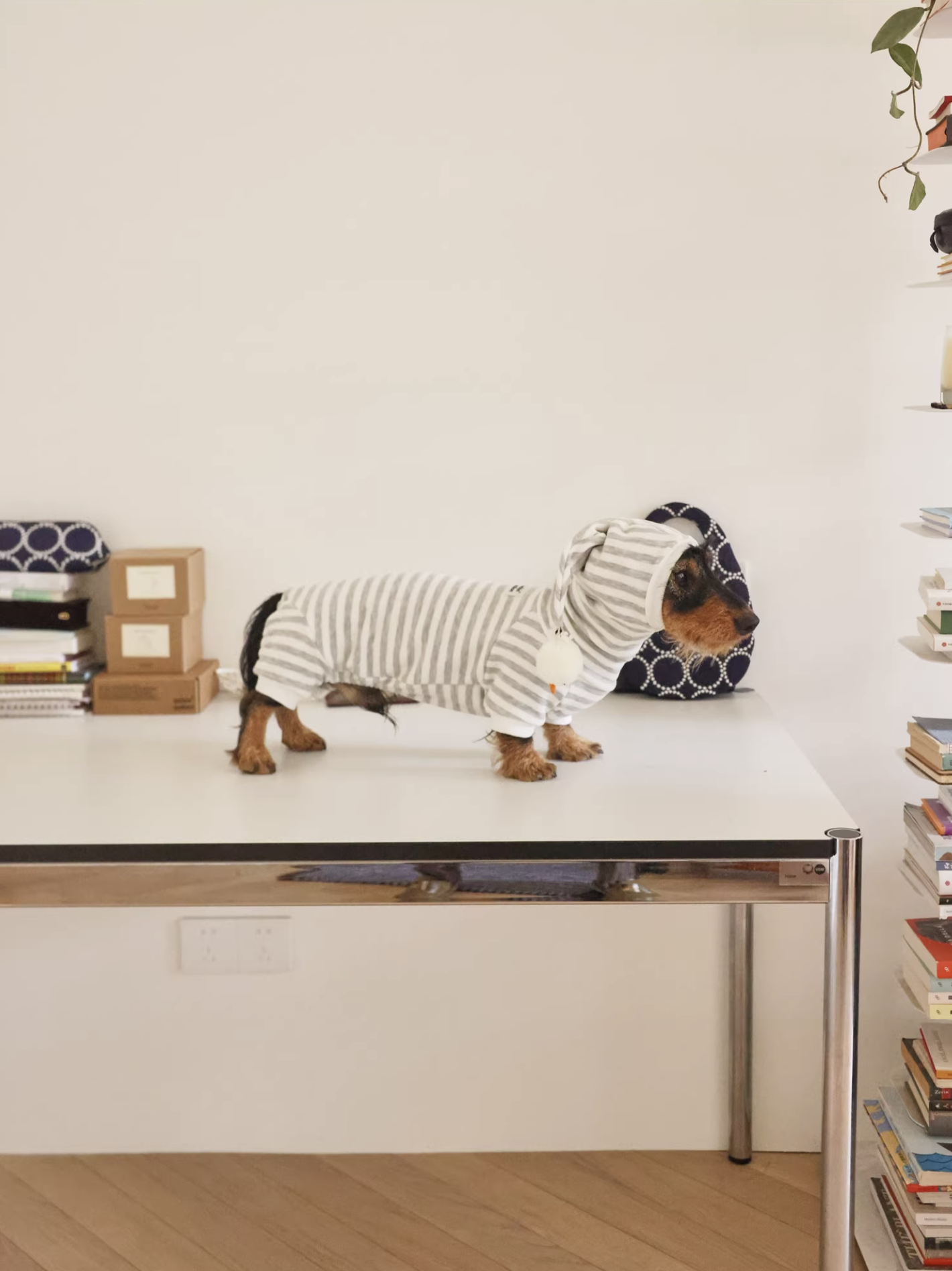 Snowman Striped  Hoody Romper