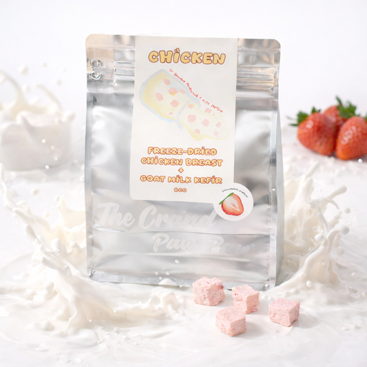 TheGrandPawPaw Chicken Breast+Goat Milk Kefir Strawberry Dream 80g