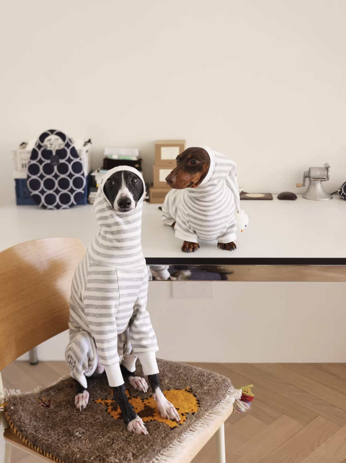 Snowman Striped  Hoody Romper