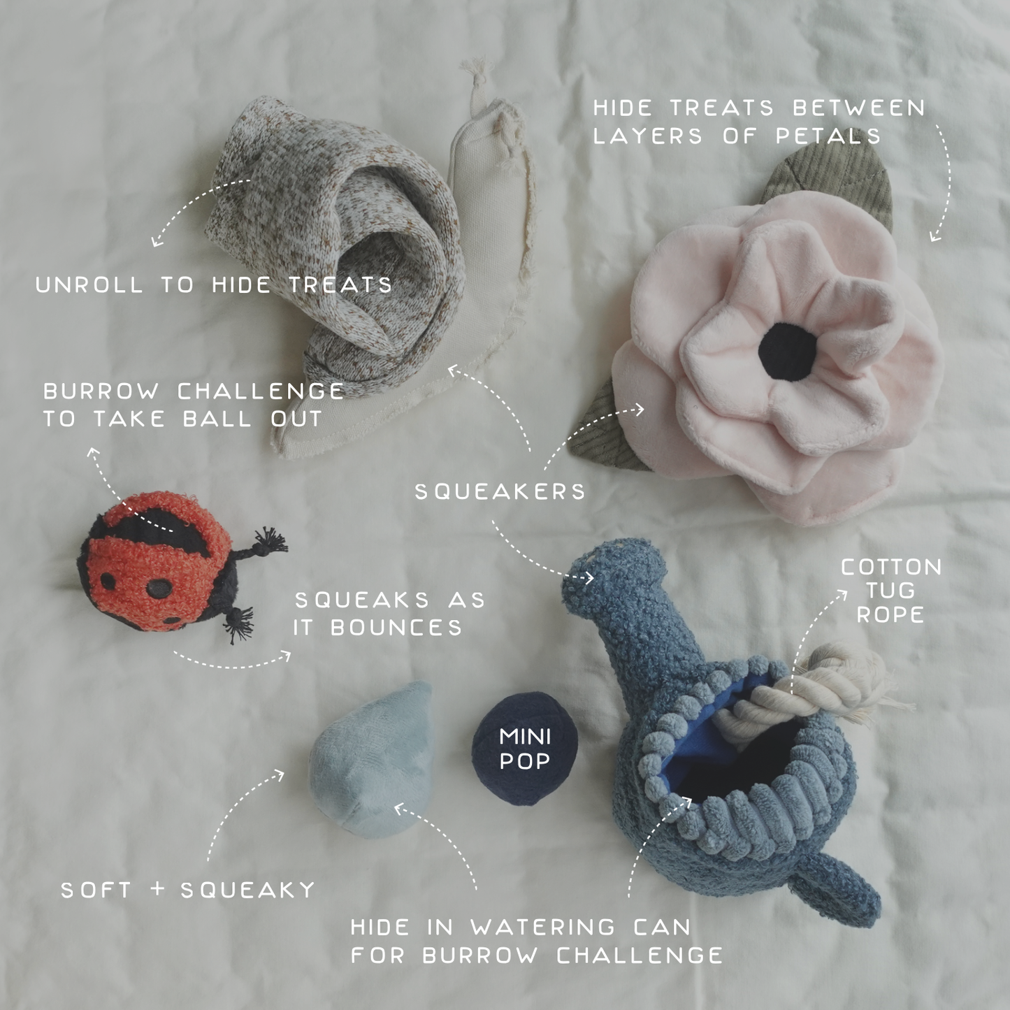 GARDEN SET // ENRICHMENT DOG TOY // SNUFFLE TOY SET