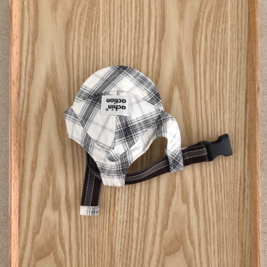 Achin Action Plaid Baseball Cap White