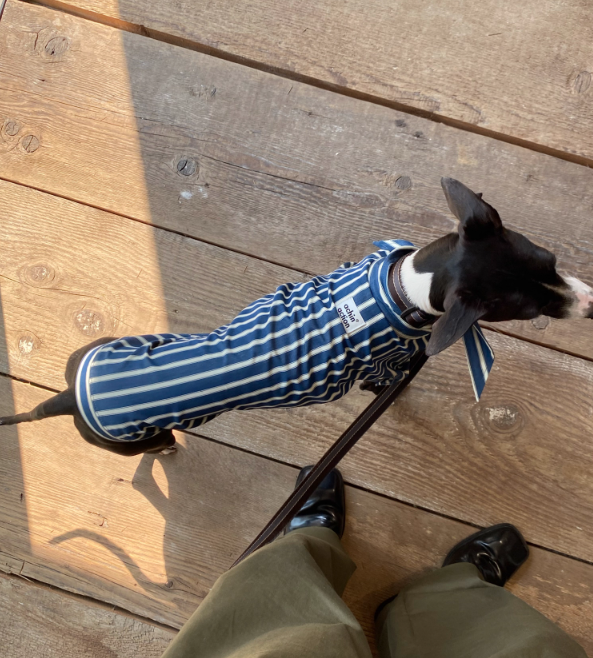 Cotton&Linen Striped Blouse with Bow