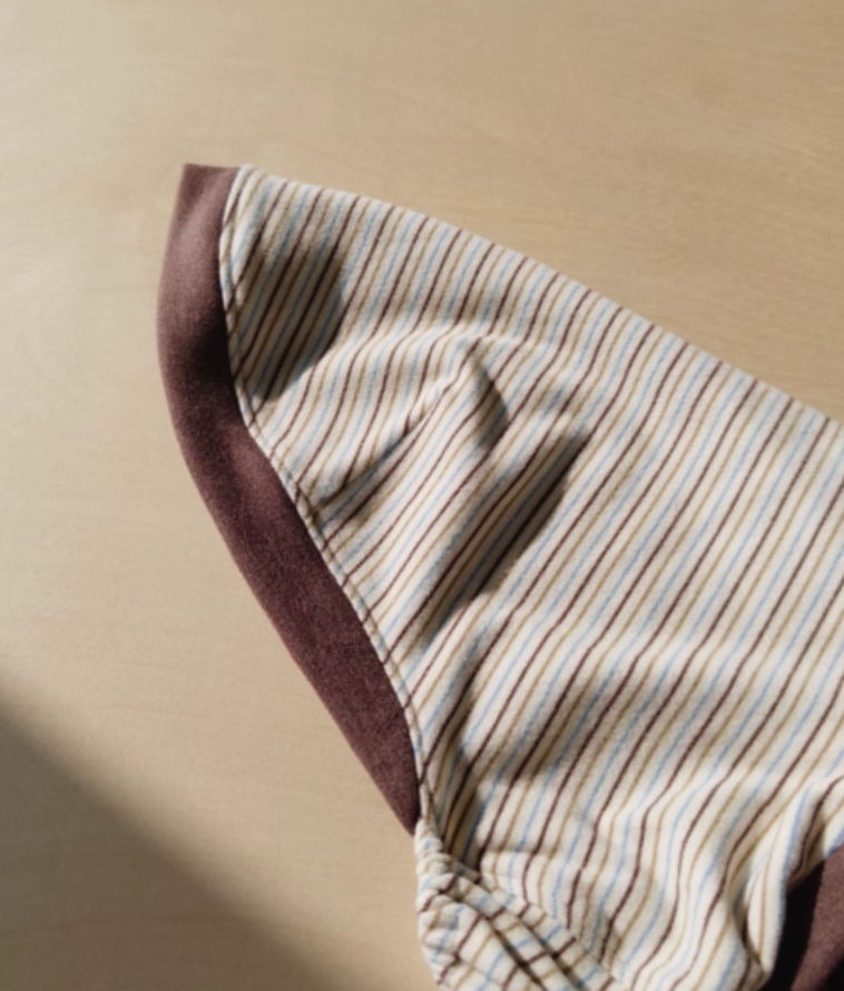 Choco Crepe Velvet Thermal Top with Hood