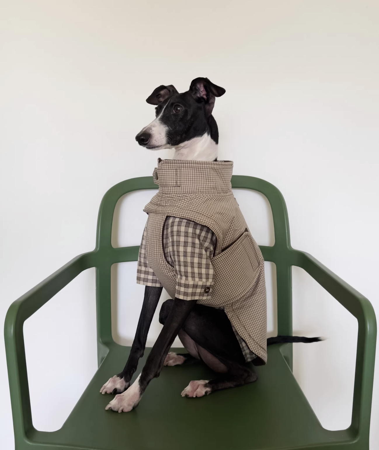 Plaid Colour-Block Fleece Vest