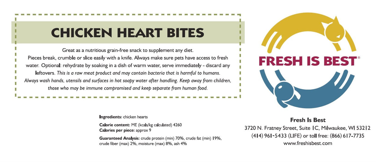 FIB Freeze-Dried Chicken Heart Bites 85g
