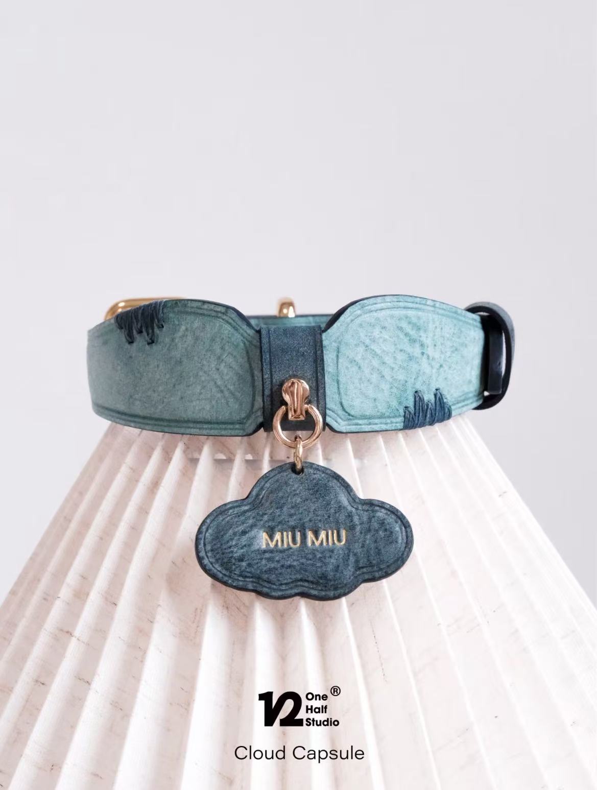 The Cloud Capsule Leather Pet Collar