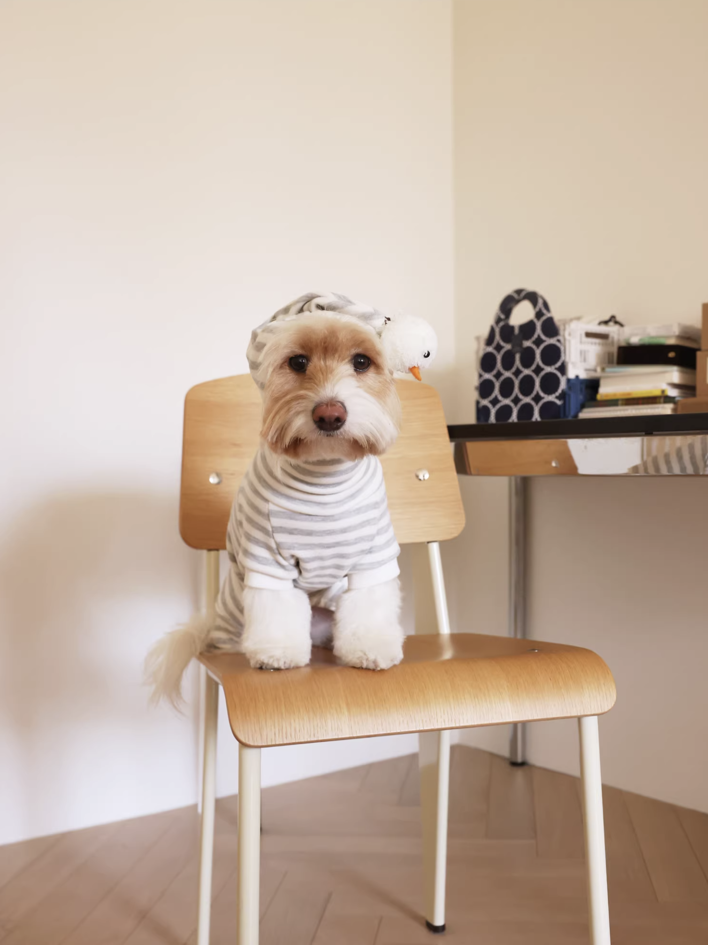 Snowman Striped  Hoody Romper