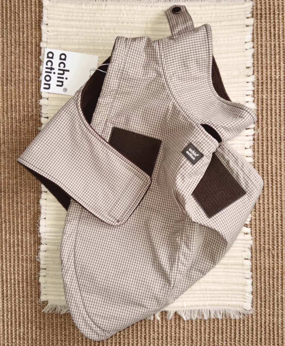 Plaid Colour-Block Fleece Vest
