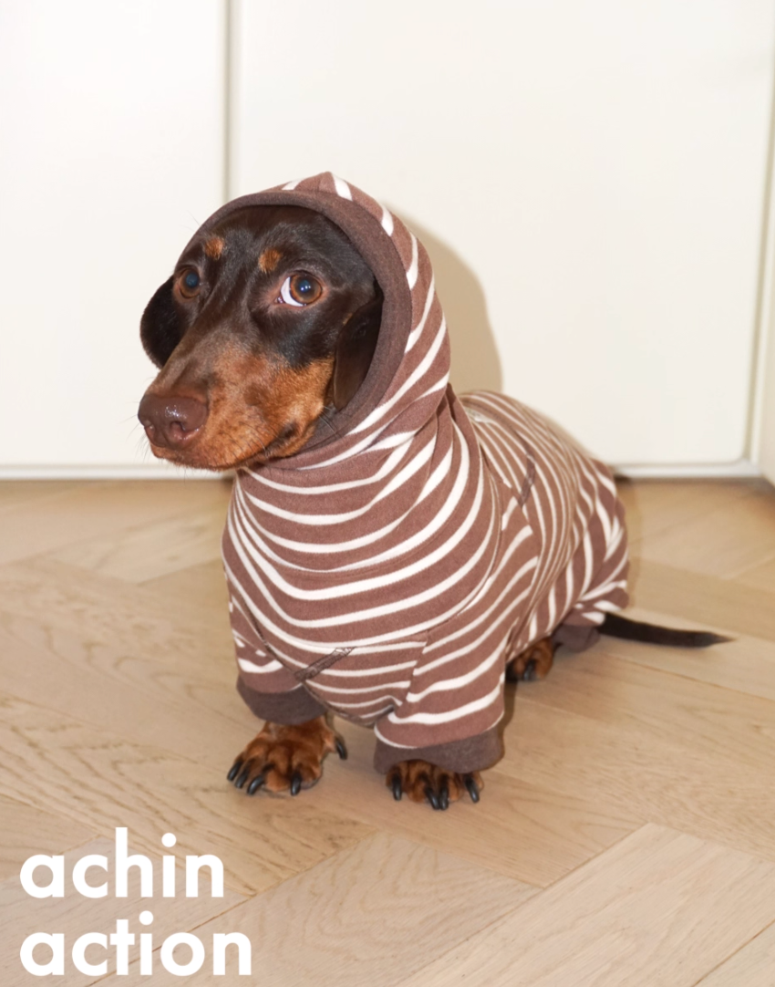 Achin Action Round Cap Heating Four-Legged Suit Dark Brown