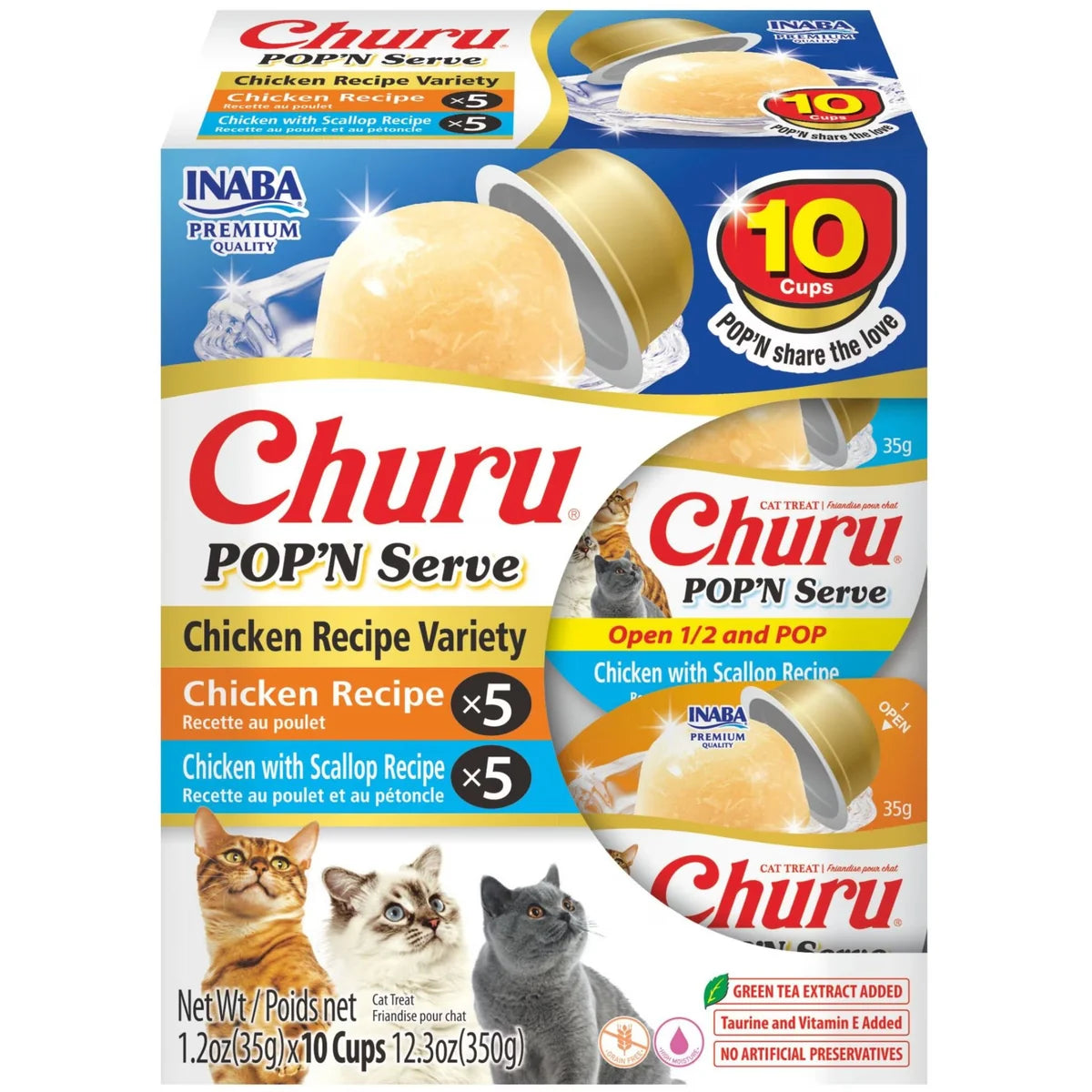 INABA Churu Pops&Serve for Cats 35g*10