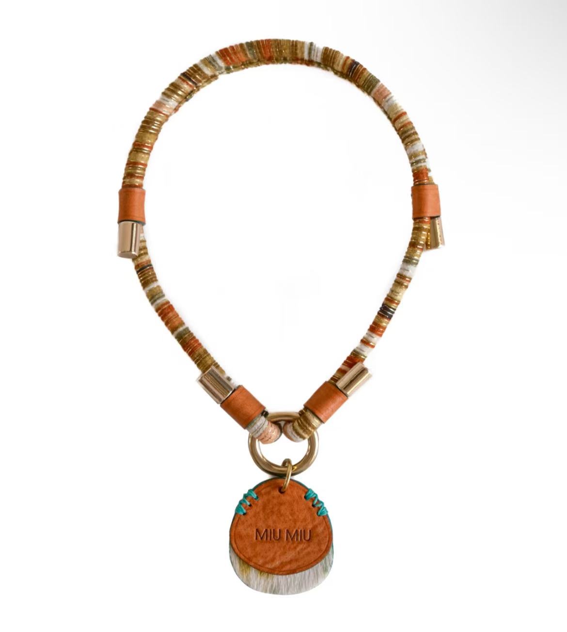 Waxed Leather Name Tag Collar