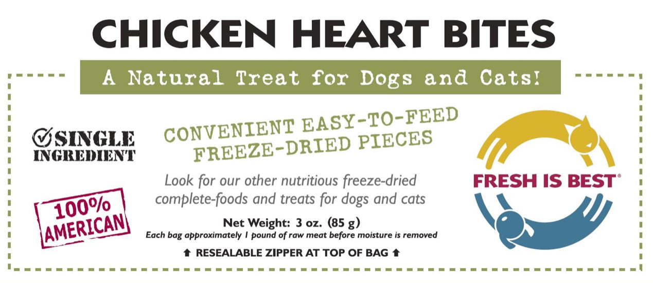 FIB Freeze-Dried Chicken Heart Bites 85g