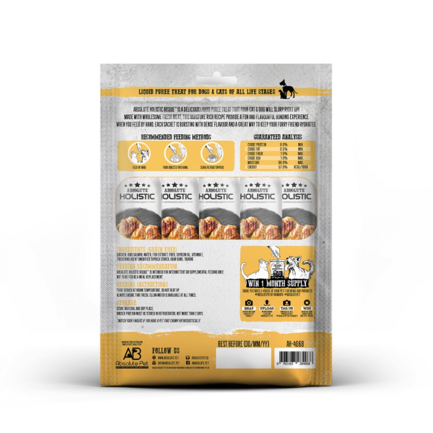 Absolute Holistic Bisque 鸡肉和帝王鲑鱼 12g*5