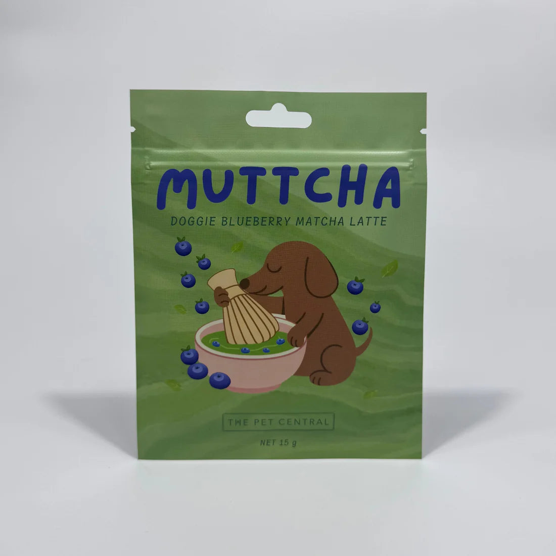 Muttcha™ - Doggie Blueberry Matcha Latte