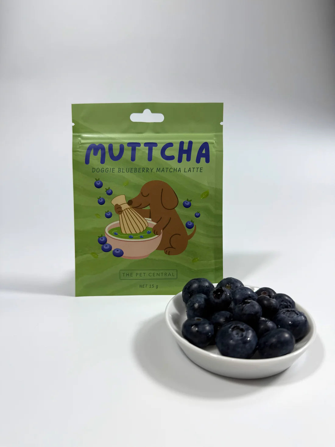 Muttcha™ - Doggie Blueberry Matcha Latte