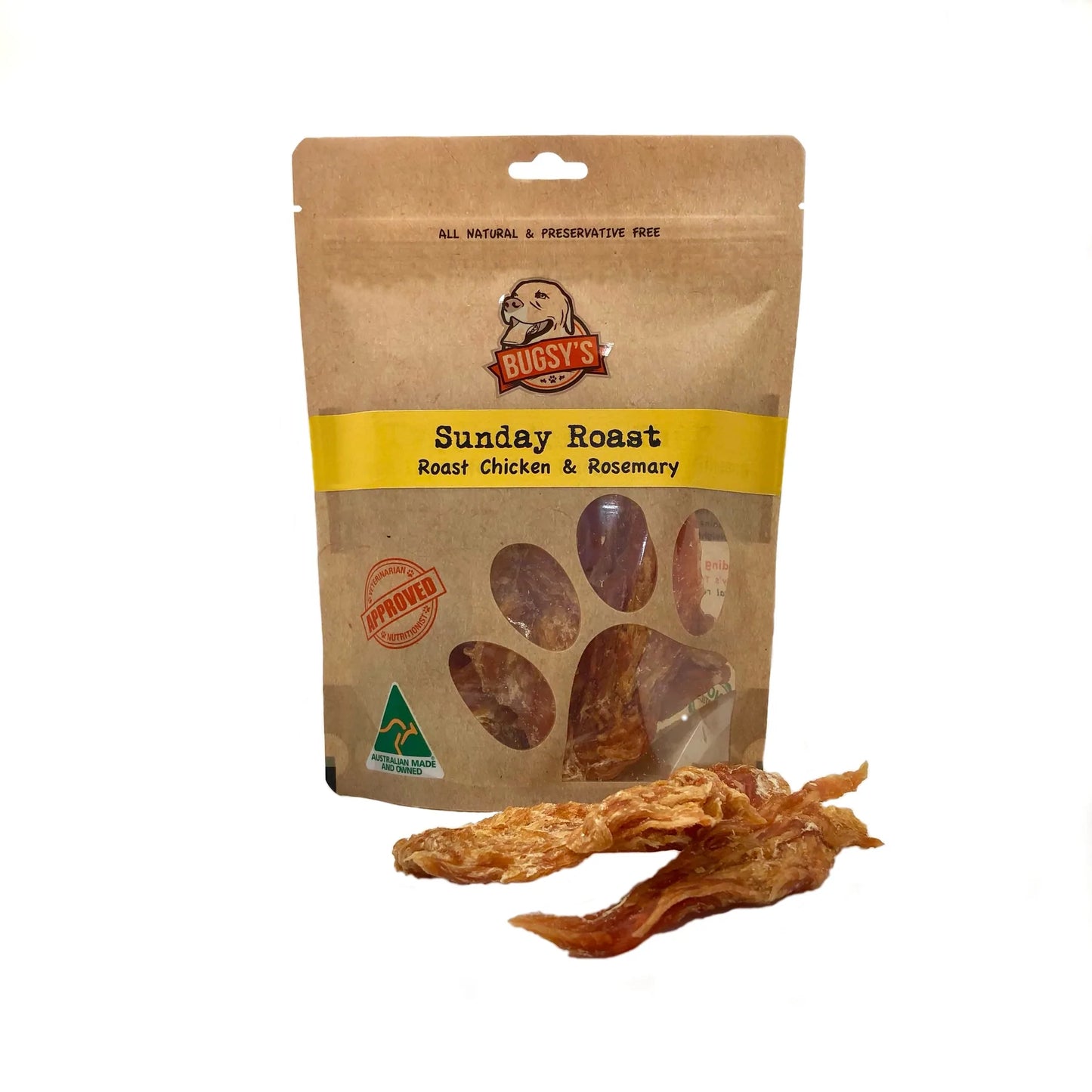 Bugsy‘s Sunday Roast Dehydrated Chicken with Rosemary 80g