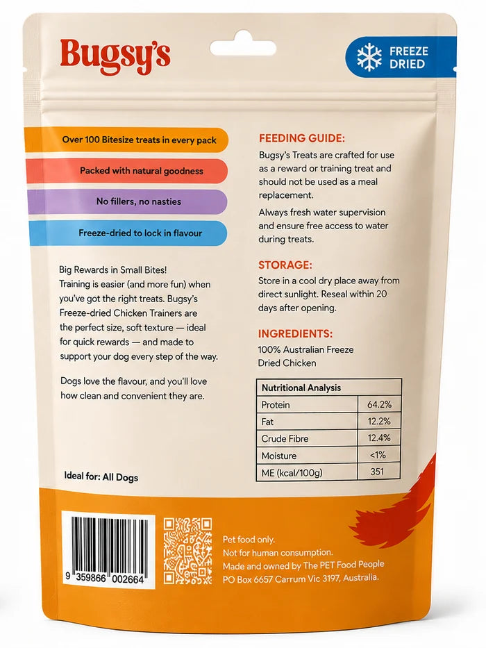 Bugsy‘s Freeze Dried Chicken Trainer 70g