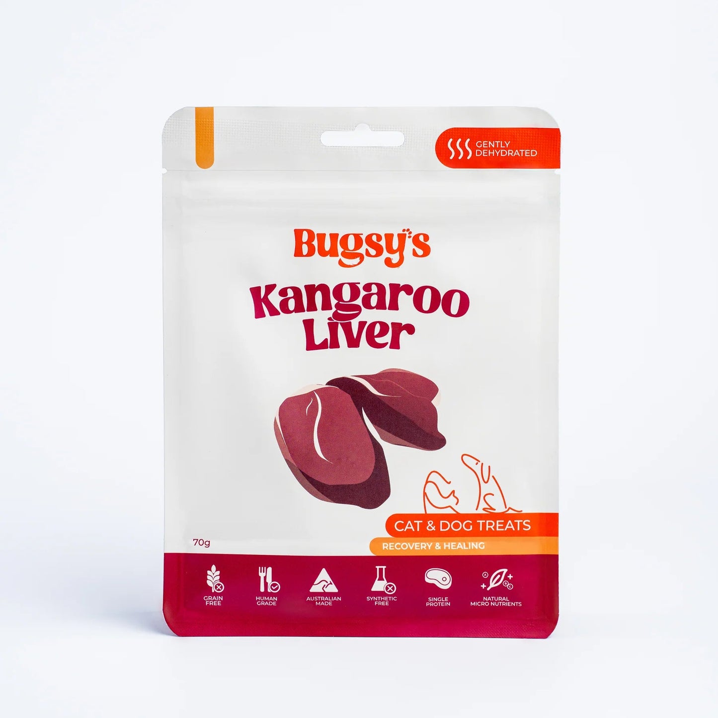 Bugsy‘s Dehydrated Kangaroo Liver 70g