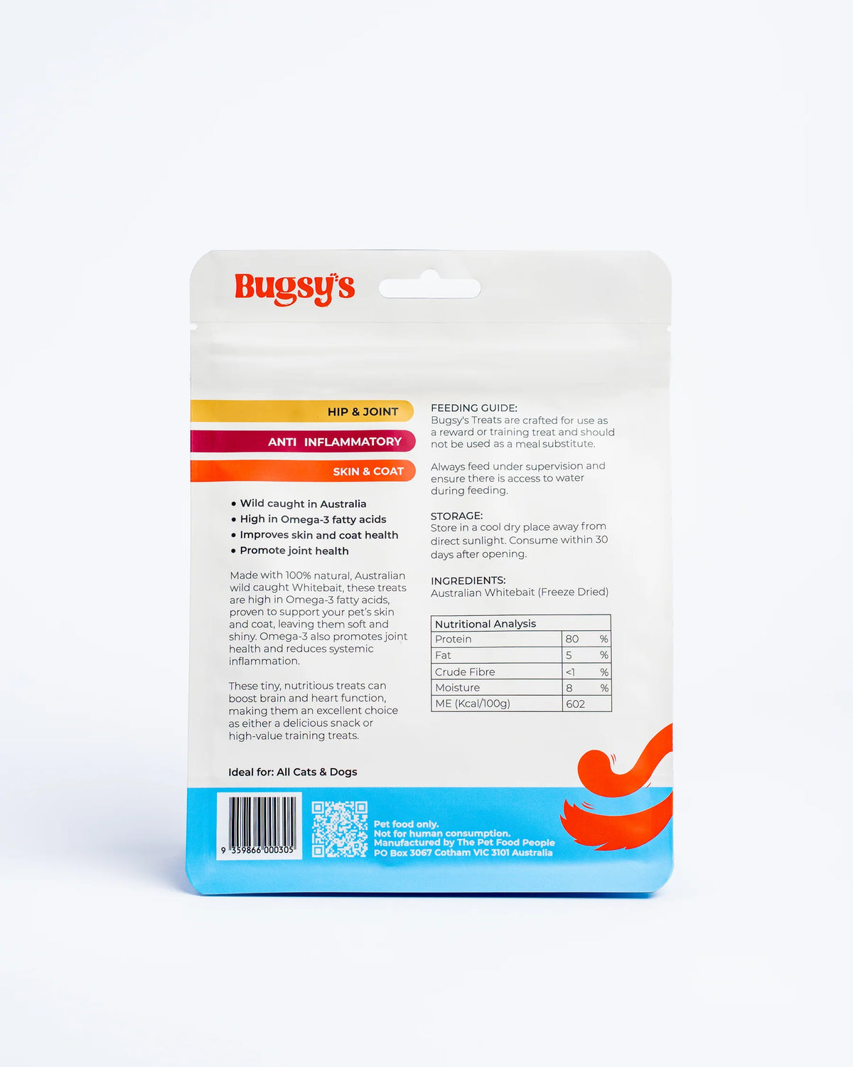 Bugsy's Freeze Dried Little Fish | Whitebait 70g