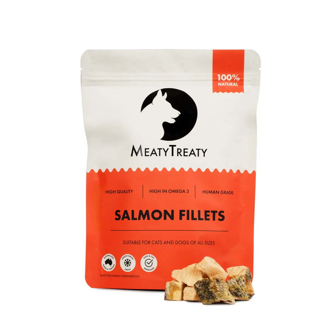MeatyTreaty Freeze Dried Salmon Fillet 80g