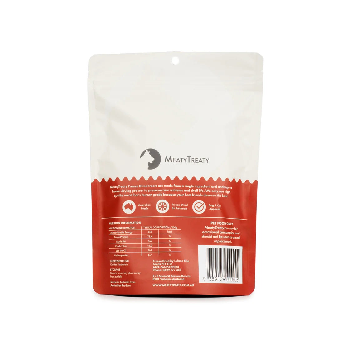 MeatyTreaty Freeze Dried Chicken Tenderloins 80g