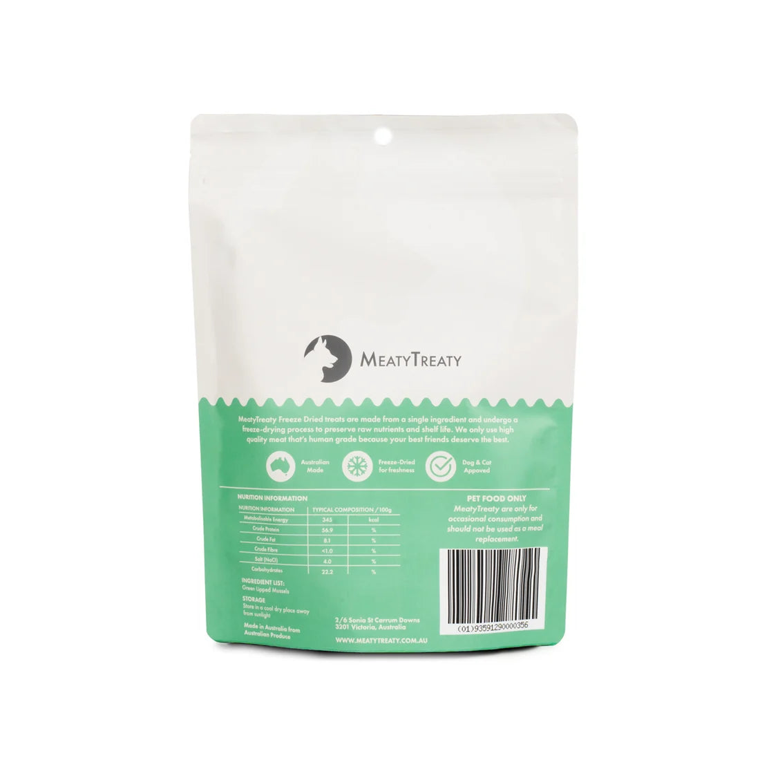MeatyTreaty Freeze Dried Green Lip Mussel 50g