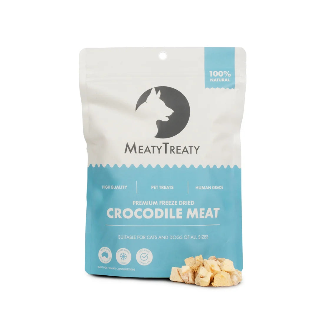 MeatyTreaty Freeze Dried Crocodile 50g