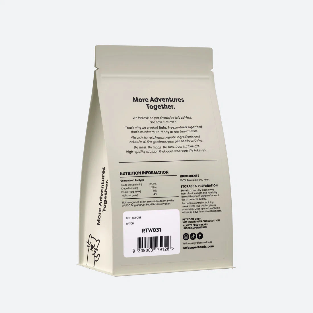 RAFA Freeze-Dried Emu Heart 80g