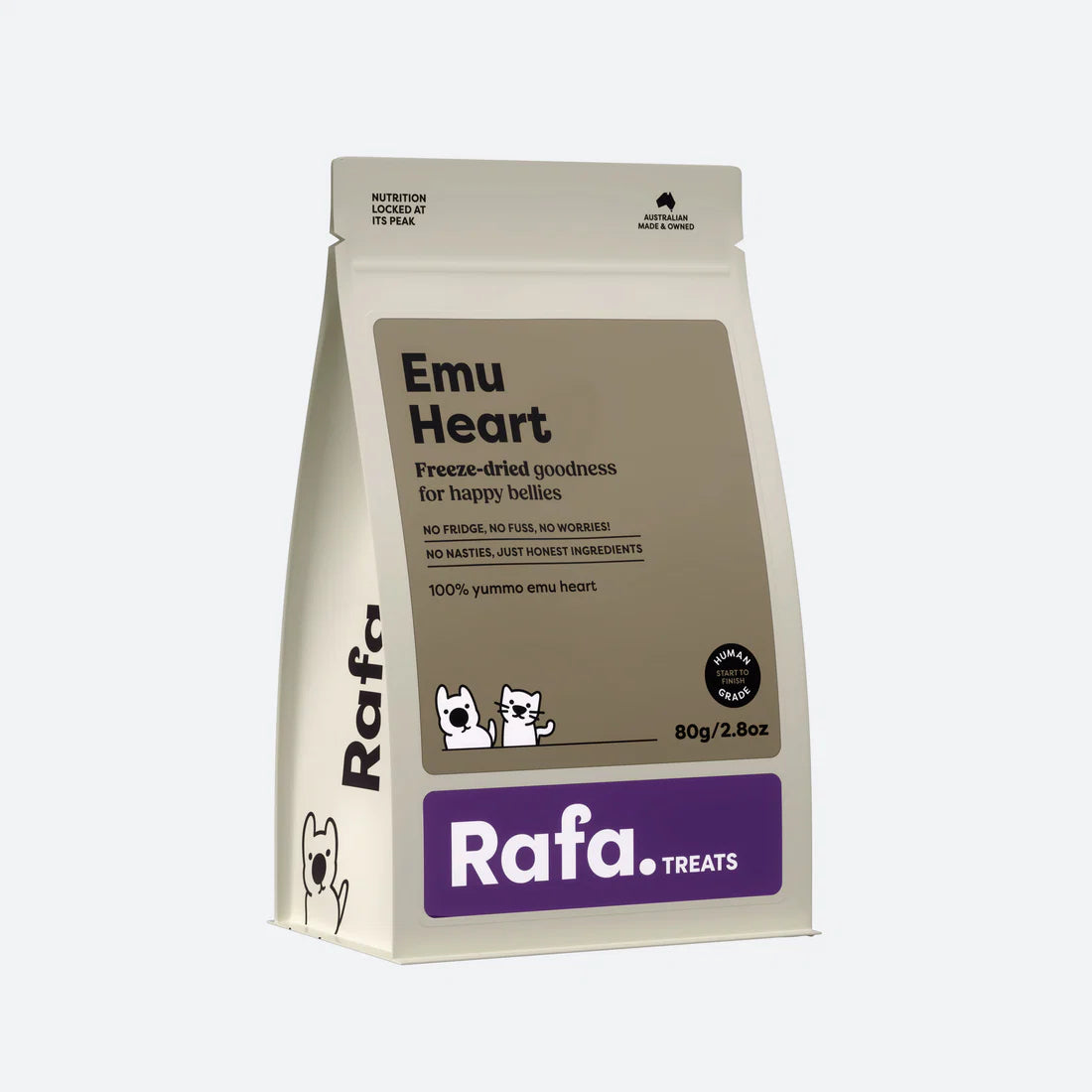 RAFA Freeze-Dried Emu Heart 80g