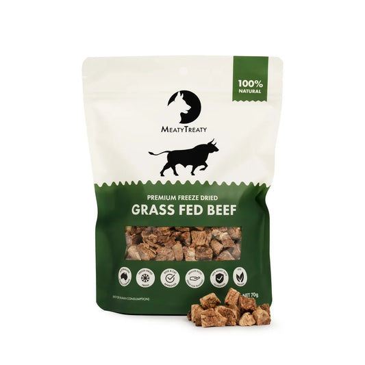 MeatyTreaty Freeze Dried Grass Fed Beef 70g