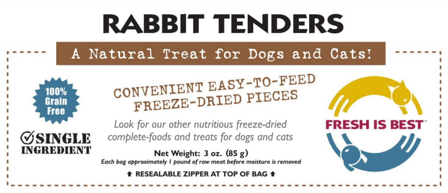 FIB Freeze-Dried Rabbit Tenders 85g