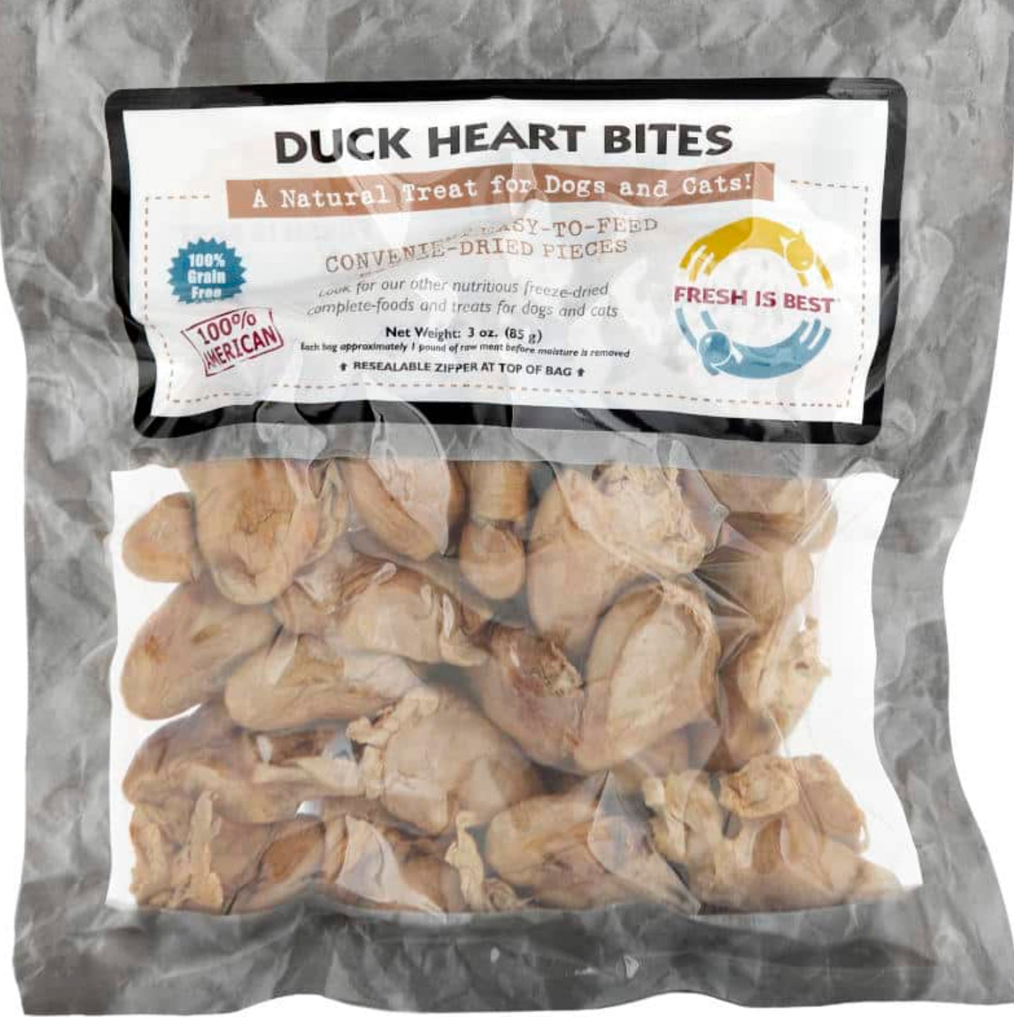 FIB Freeze-Dried Duck Heart 85g