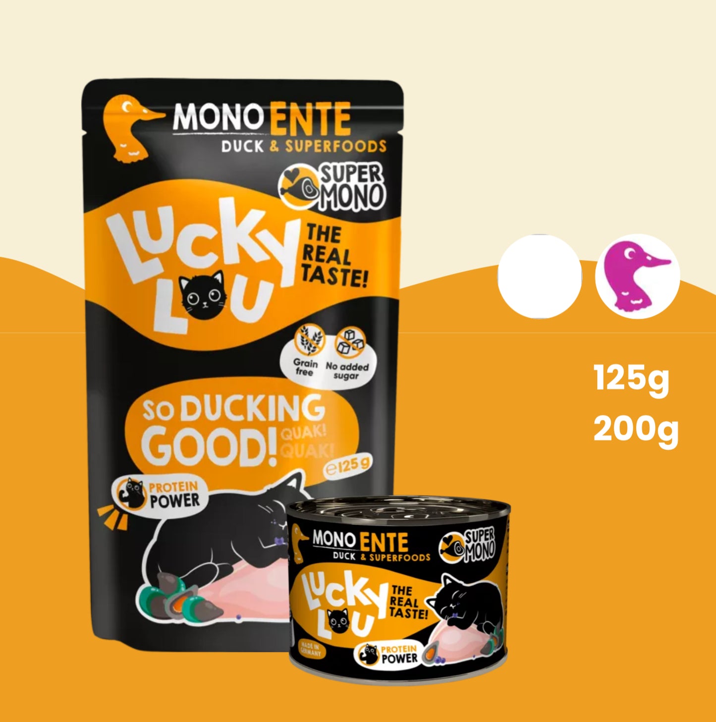 Lucky Lou Super-Monoi Grain-Free Wet Food  for Cats 200g